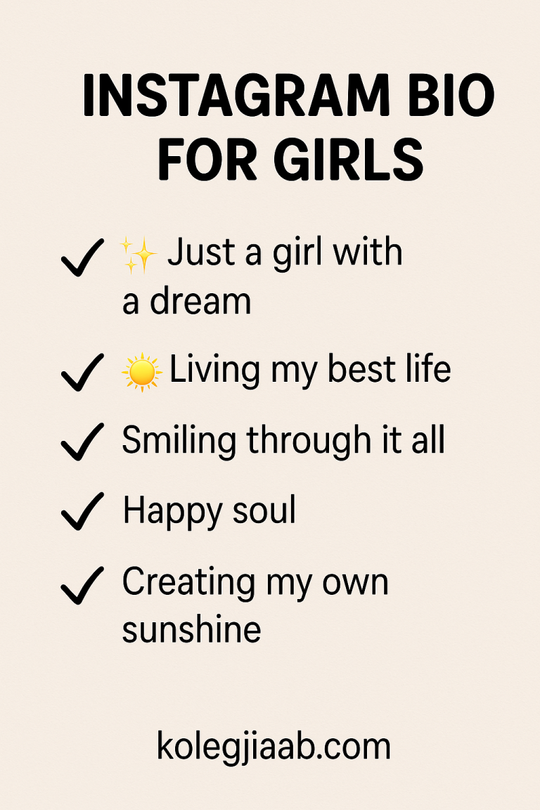Instagram Bio for Girls