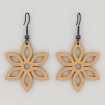 Laser engraved wood and acrylic jewelry